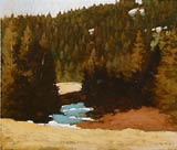 Marc Bohne Oil Landscape Painting - Western Mountain